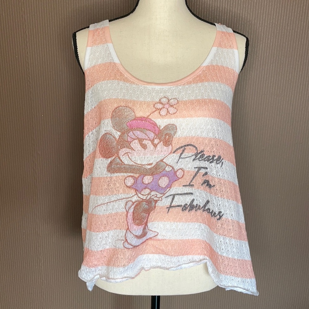 Disney parks crochet tank top size medium stripped